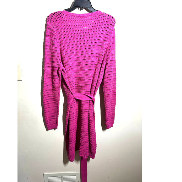Crochet Knit Dress Rose Violet - Picture 2 of 6